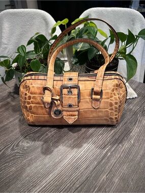 Dooney & Bourke Crocodile Embossed Vintage Handbag - Excellent Condition